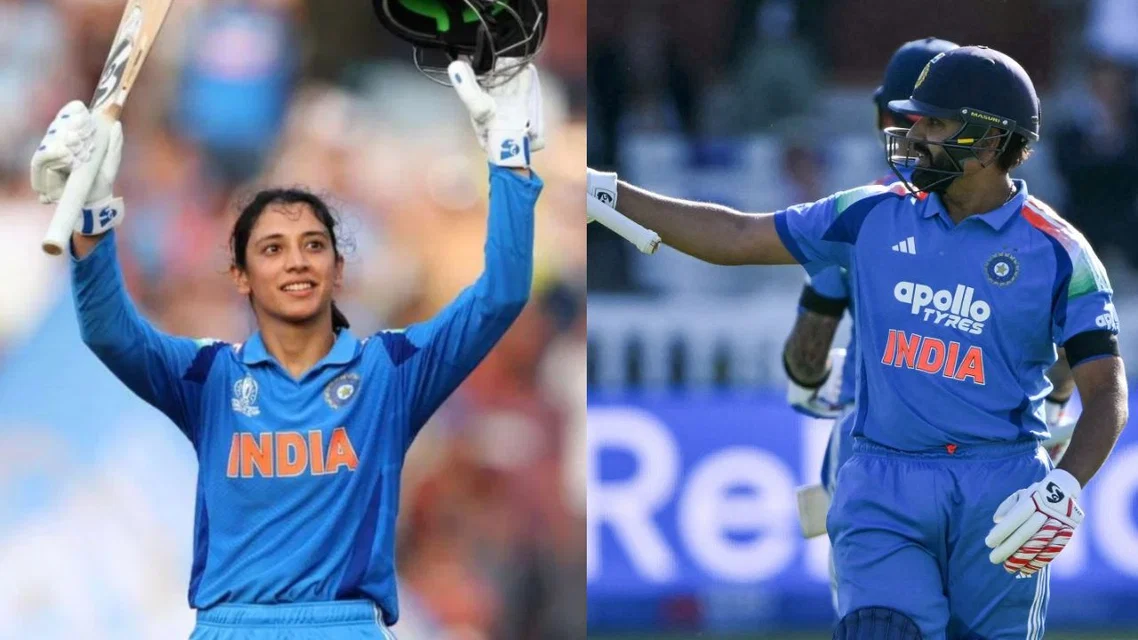 Mandhana joins Rohit in an elite list after century [Source: X, AFP]
