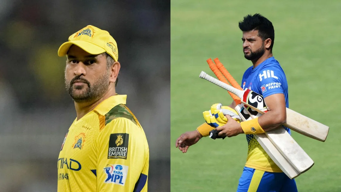 Suresh Raina MS Dhoni for CSK. Image Credits: AFP