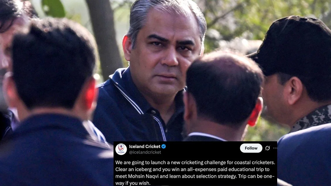 Iceland cricket trolls Mohsin Naqvi [Source: AFP, x]
