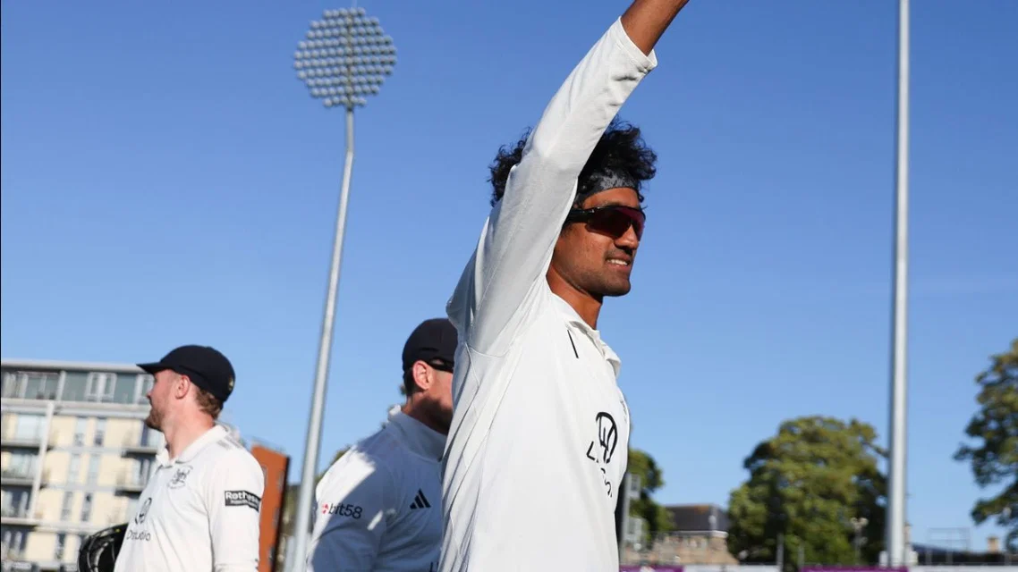 R Sai Kishore's match-winning spell decimated Derbyshire [Source: X]

