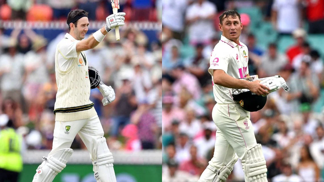 Marnus Labuschagne (R) and Kurtis Patterson (Source: AFP Photos)