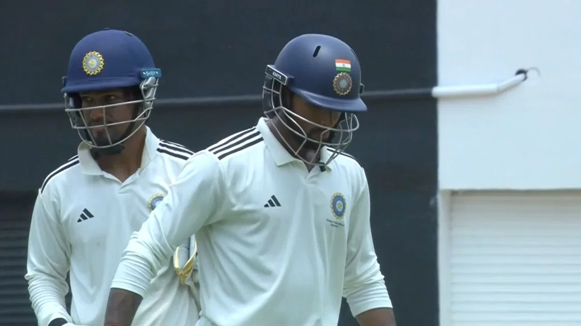 Tilak Varma fell after scoring 99 (Source: @BCCIDomestic/X)