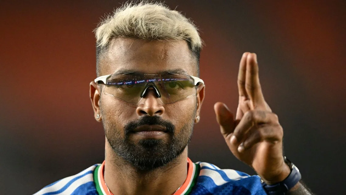Hardik Pandya playing for India (Source: AFP Photos)
