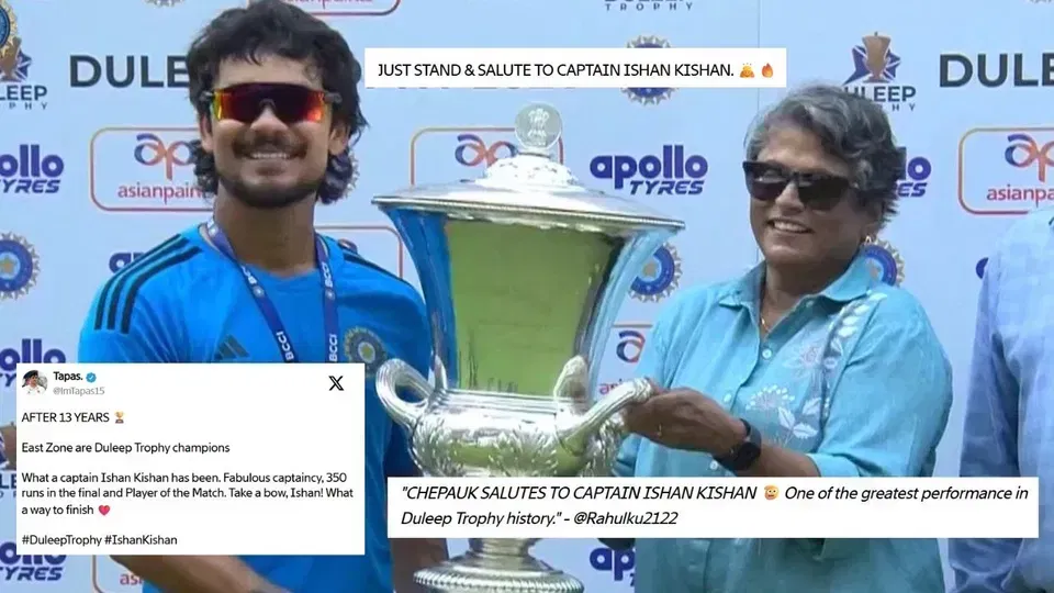 "Stand and Salute": Netizens Bow Down To Captain Ishan Kishan For Duleep Trophy Triumph
