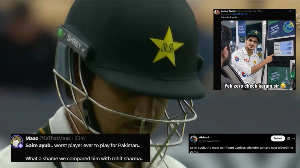 “Scored Same Runs As Imam-Ul-Haq At Lord's”: Saim Ayub Ridiculed After Golden Duck vs ENG