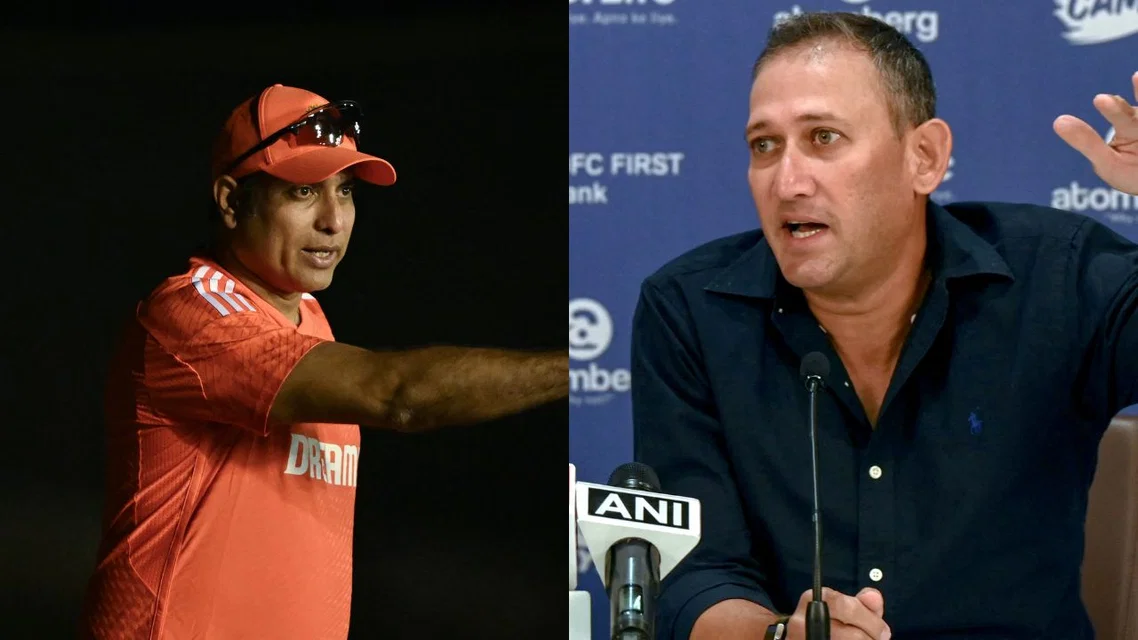 VVS Laxman Ajit Agarkar. Image Credits: AFP