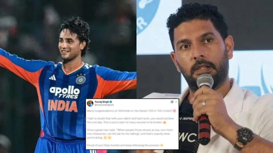 Yuvraj Singh Breaks Silence On Abhishek Sharma Slamming Fastest 100 In T20Is