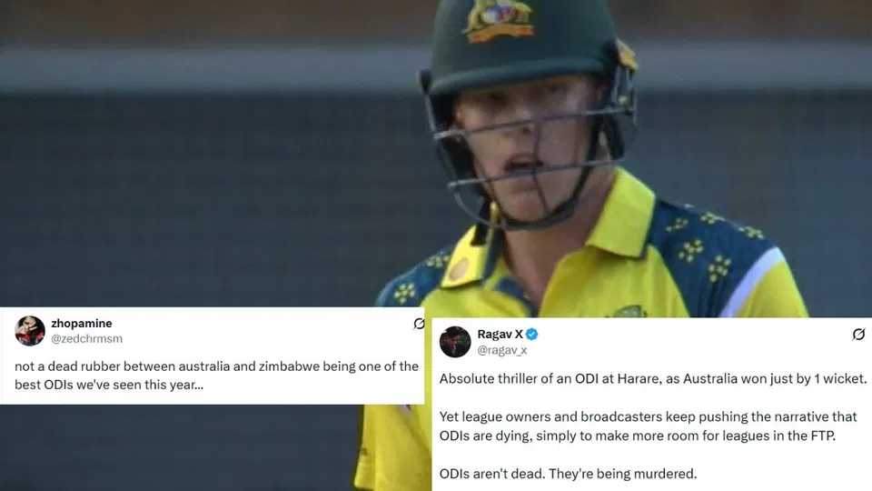 "Best ODI Of The Year": Fans Thrilled As Australia Seal Nerve-Wracking Win vs Zimbabwe