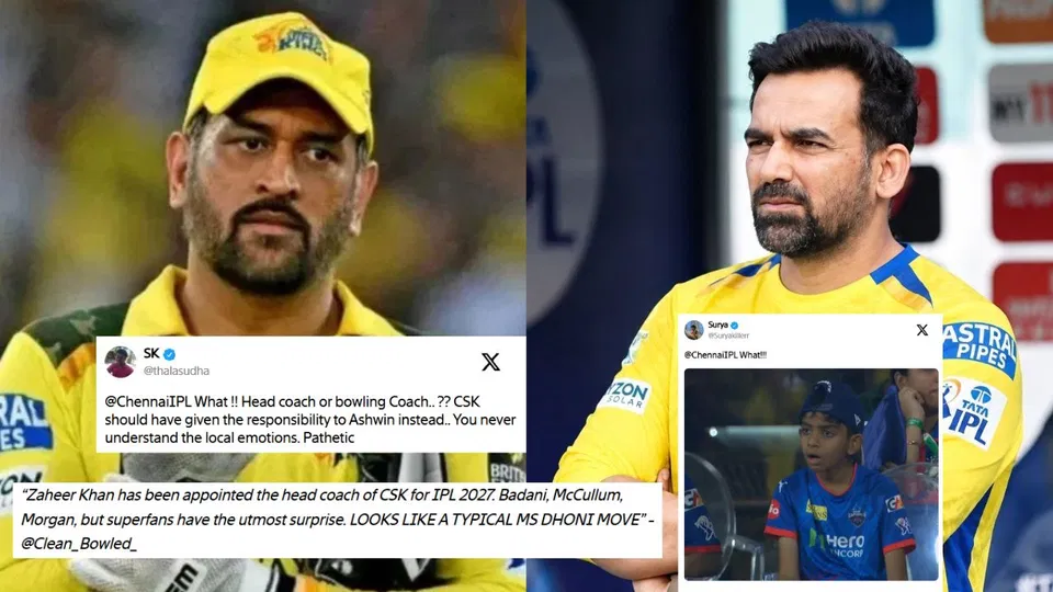 "Typical MS Dhoni Move"- Fans React On New CSK Head Coach Zaheer Khan