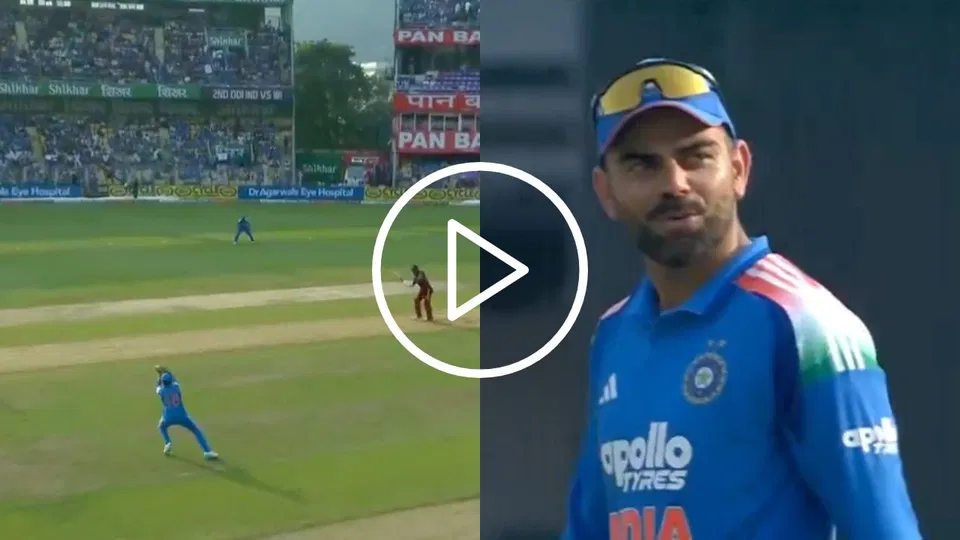 [Watch] Virat Kohli Fumbles Regulation Catch In Fielding Blunder