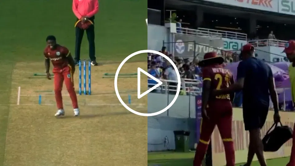 West Indies' Vitel Lawes Goes Down Mid-Match, Forced Off The Field