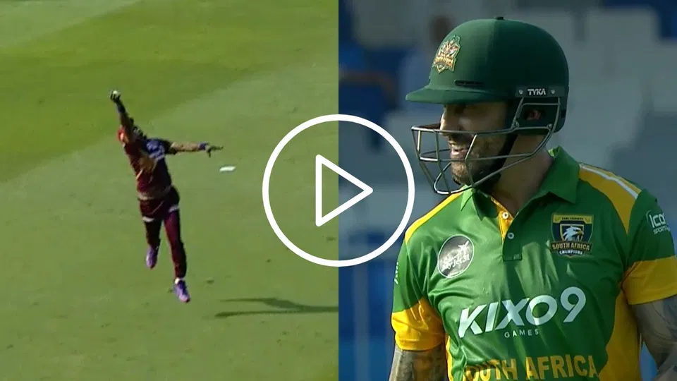 Watch- Dwayne Bravo's Age-Defying Catch Leaves Faf du Plessis Awestruck In WCL 2026