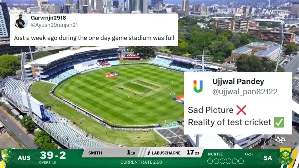 "Sad For The Ultimate Format": Fans React To Low Turnout In Durban For SA vs AUS 1st Test