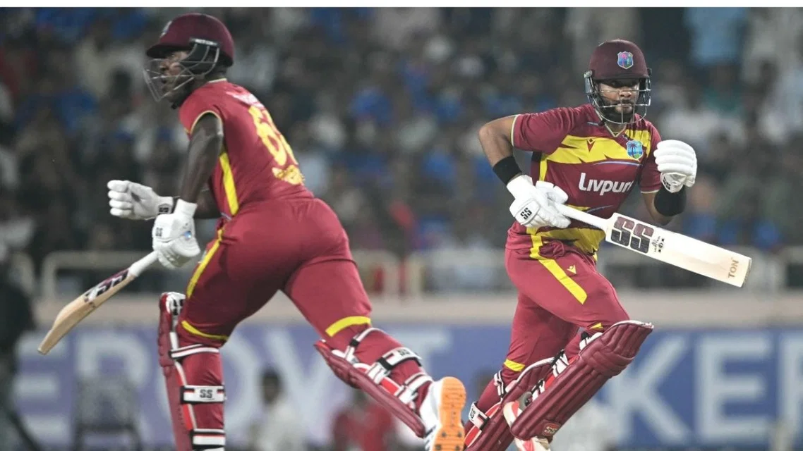 West Indies chase their highest T20I total [Source: AFP]
