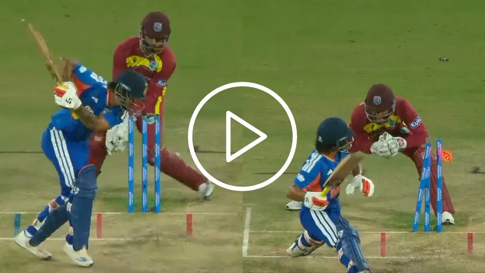 Watch- Ishan Kishan Gets Outfoxed By Roston Chase In IND vs WI 3rd T20I