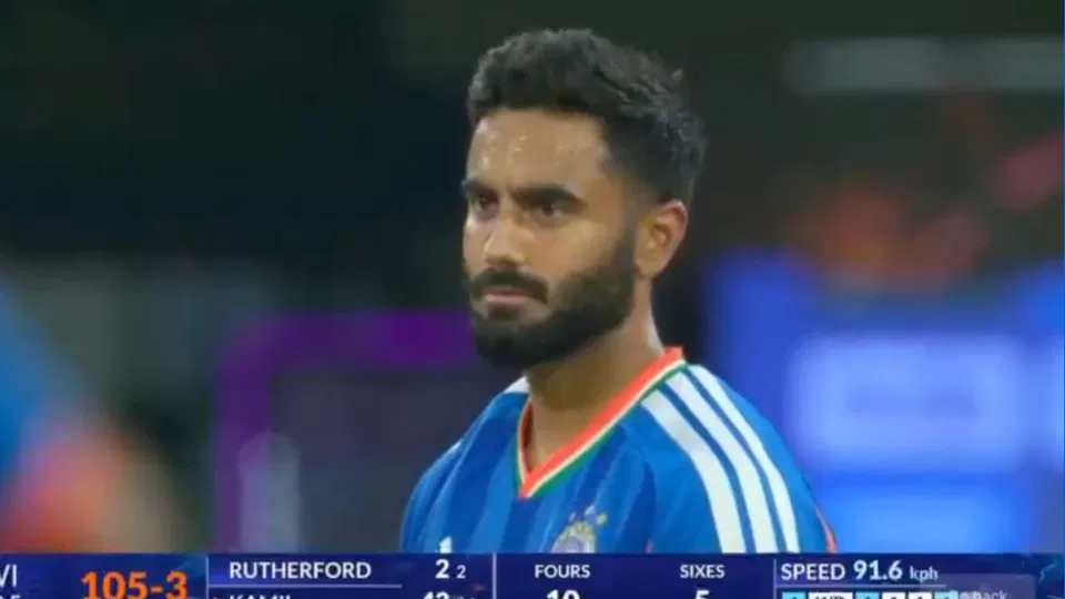 Watch- Naman Dhir Gives A Stare To Kamil Pooran After Dismissing Him In 3rd T20I