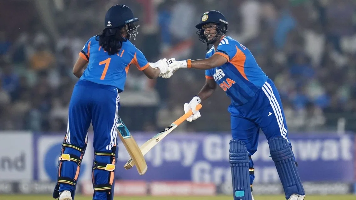 Deepti Sharma and Niki Prasad win it for India [Source: @BCCIWomen/x]