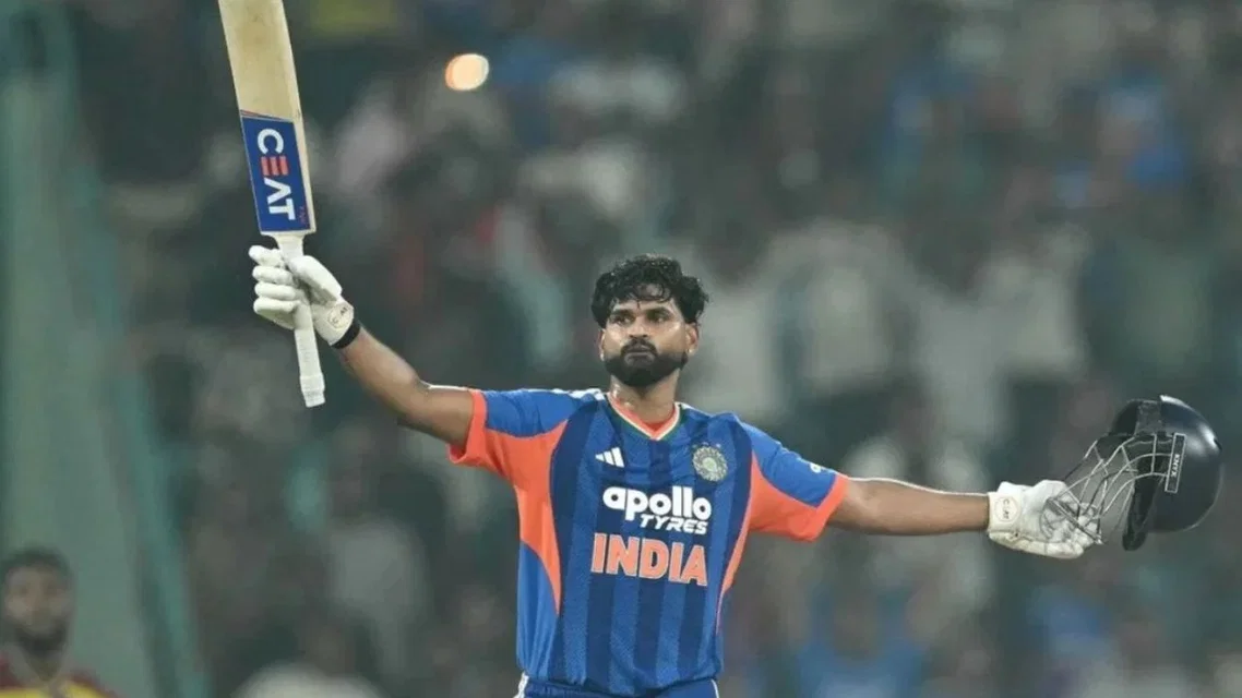 Shreyas Iyer in action against the West Indies [Source: AFP]
