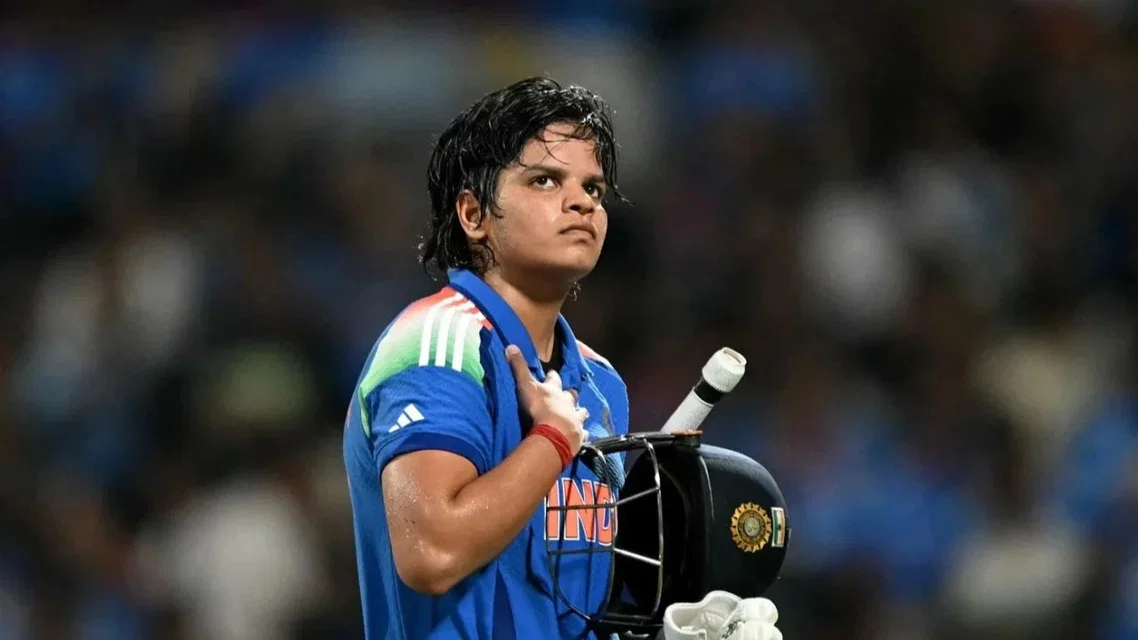 Shafali Verma for India Women. [Source - AFP]