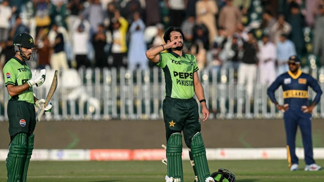 Salman Agha scored a century vs Sri Lanka in tri-series opener [Source: AFP]
