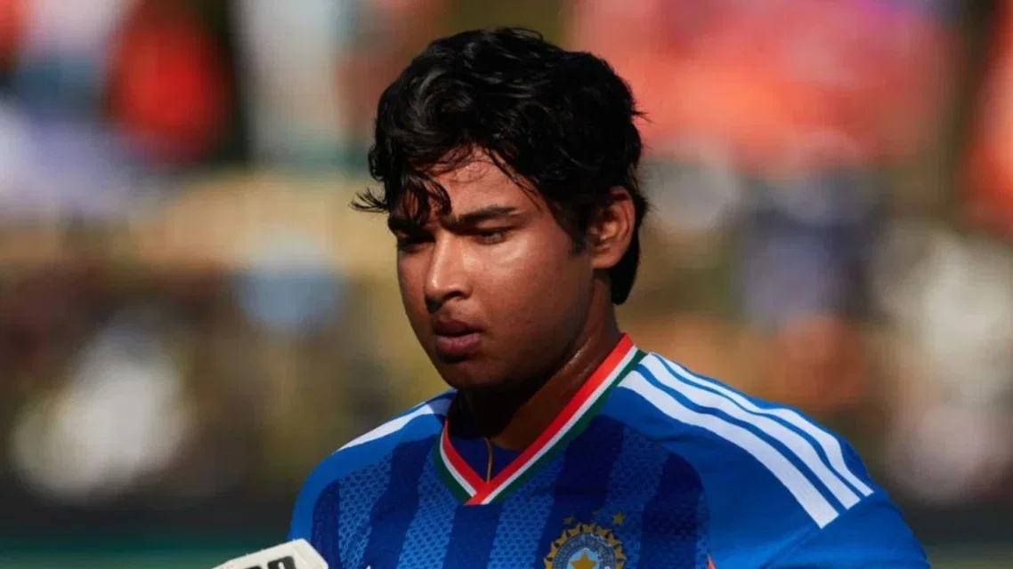 Vaibhav Sooryavanshi warned by Jacob Duffy [Source: AFP]
