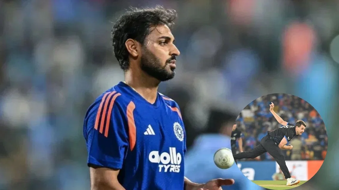 Jacob Duffy on Bhuvneshwar Kumar - (Source: AFP)