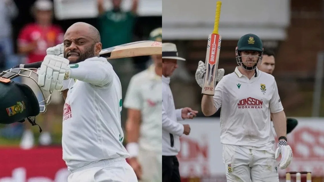 Temba Bavuma and Simon Harmer [Source: AP, AFP]