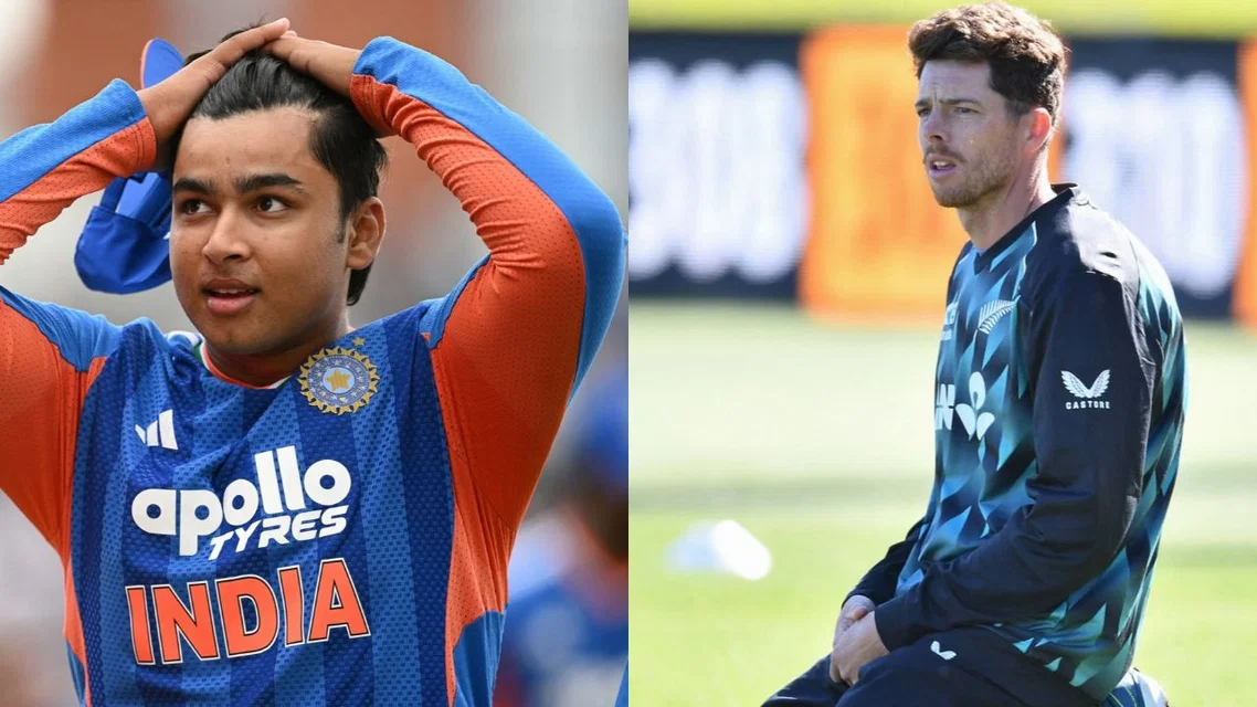 Mitchell Santner and Vaibhav Sooryavanshi - (Source: AFP)