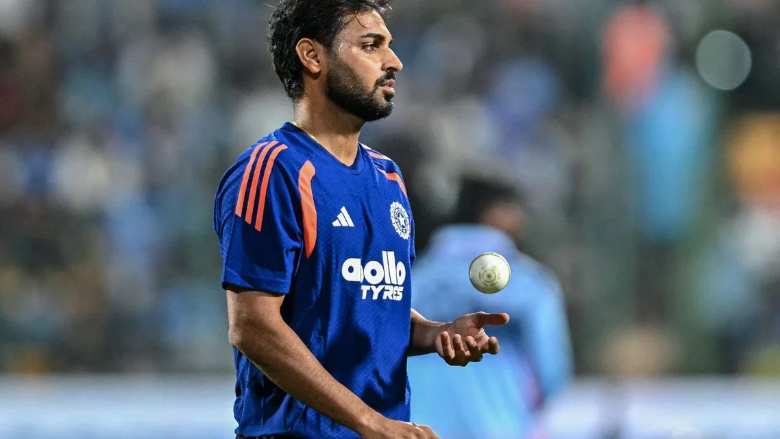 Bhuvmneshwar Kumar creates dot ball world record in T20Is. Image Credits: AFP