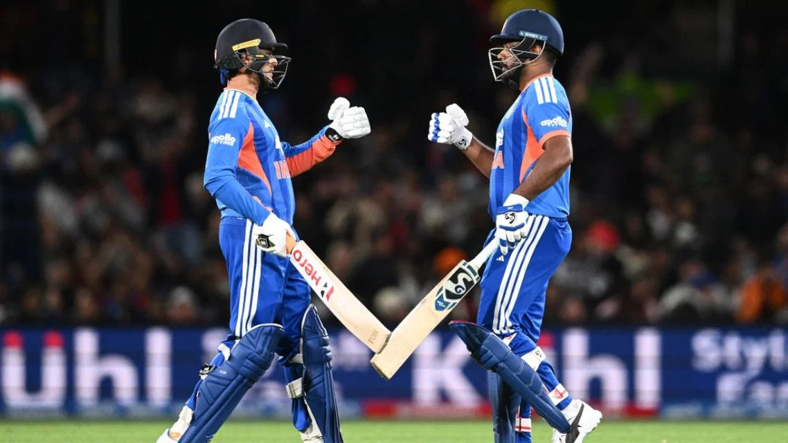 India scored 226 to create history in 1st T20I [Source: AFP]

