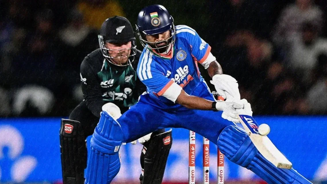 India batter against New Zealand [Source: @BLACKCAPS/X]