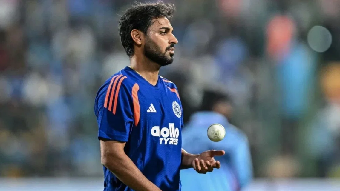 Bhuvneshwar Kumar playing for India [Source: AFP]