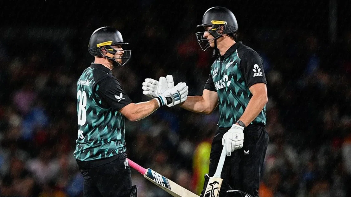 Bevon Jacobs and Glenn Phillips have created an unprecedented record [Source: @BLACKCAPS/X]