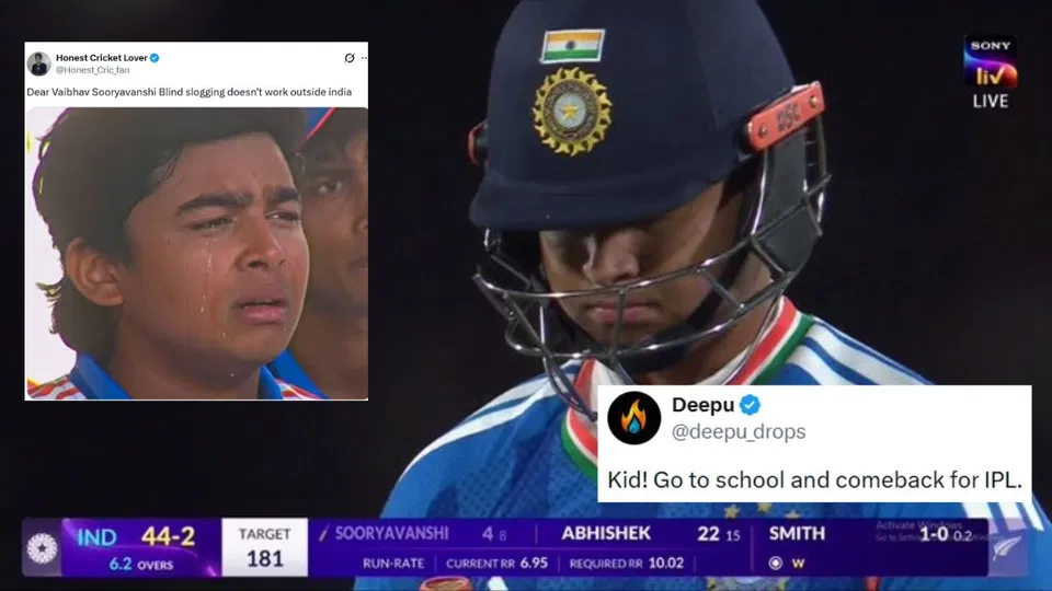 “Walking Wicket”: Indian Fans Call Out Vaibhav Sooryavanshi For Failure vs New Zealand