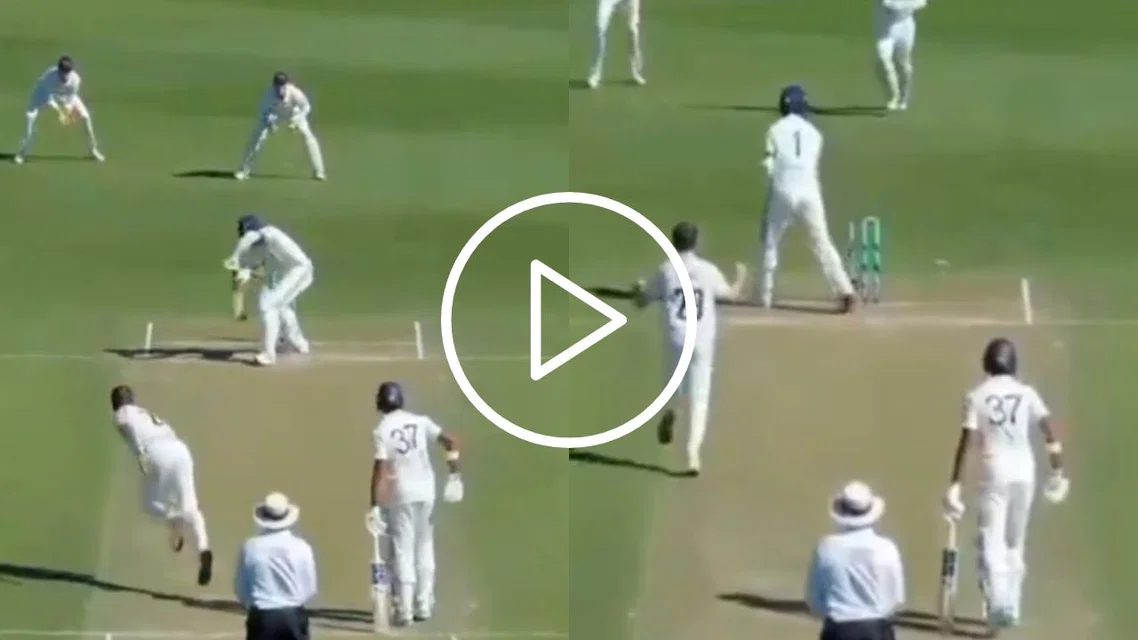 KL Rahul dismisses himself with a hit-wicket in IND A vs NZ A Test match [Source: X]