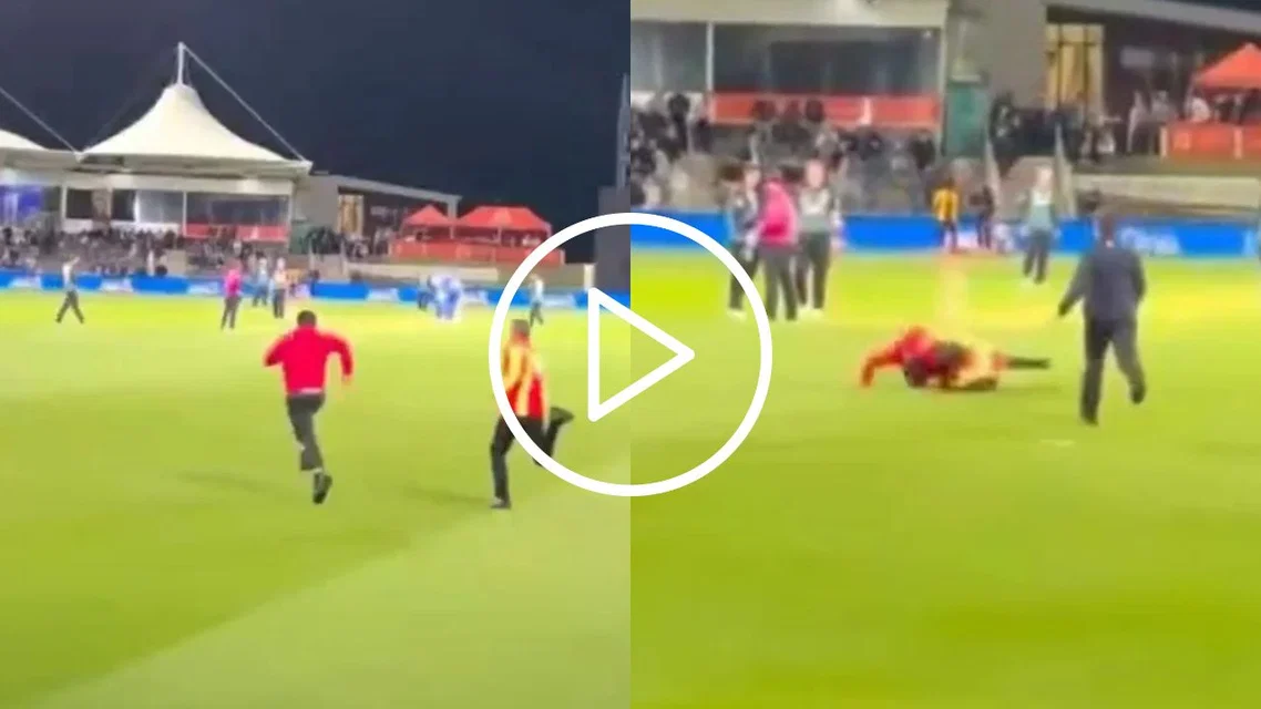 Fan breaches security in IND vs NZ 2nd T20I. [Source - X]