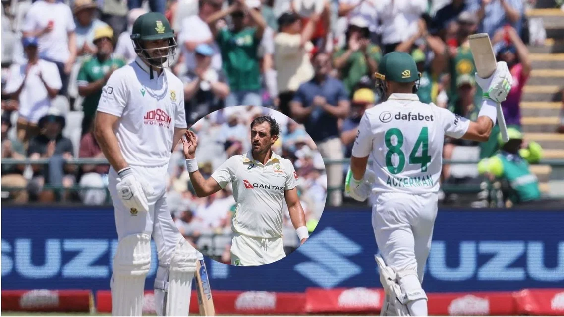 Marques Ackerman smashes 4 consecutive fours to Mitchell Starc. Image Credits: AP