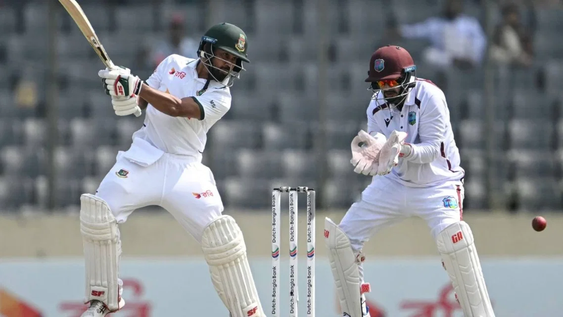 Shadman Islam scored a brilliant hundred vs West Indies [Source: AFP]
